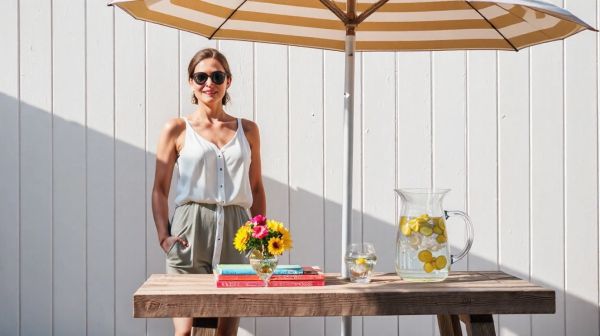Choisissez un parasol et une table basse idéaux pour l'été